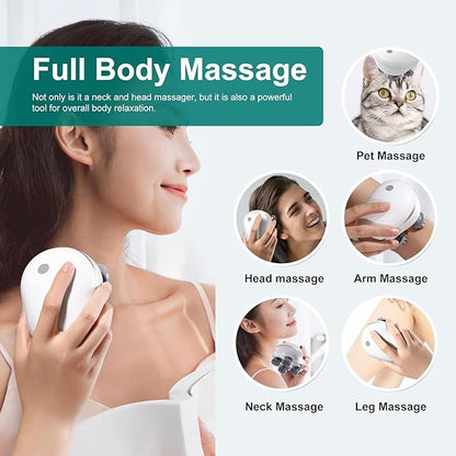 Electric Head,Scalp Massager | Rechargeable Head Kneading Massage Machine | 3 Speed Mode Handheld.Portable,Scalp Scratcher Body Massager for Hair...