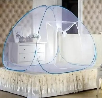 Mosquito Net Polyester Adults Washable Foldable For (LBH-200x200x145 cms)King Size Bed & Double Bed Mosquito Net