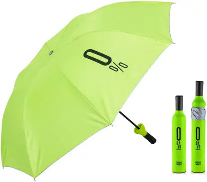 Nexzora Bottle Umbrella Windproof Double Layer Compact Umbrella with Bottle Cover for UV Protection & Rain, For Men, Women, and Kids (Green)